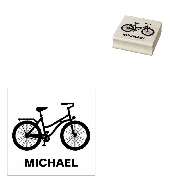 Sello De Caucho Bicicleta personalizada - Bicicleta (Sellado)