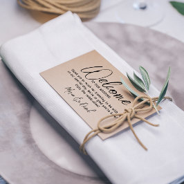 Sello De Caucho Bienvenida simple Boda Gracias