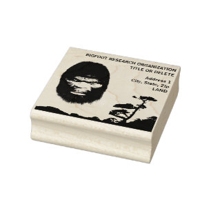 SELLO DE CAUCHO BIGFOOT SASQUATCH HEAD RETRAIT BLACK STAMP II