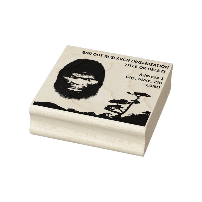 SELLO DE CAUCHO BIGFOOT SASQUATCH HEAD RETRAIT BLACK STAMP II (Sello)