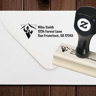 Sello De Caucho BigFoot Sasquatch Squatchy Forest Mountain Simple