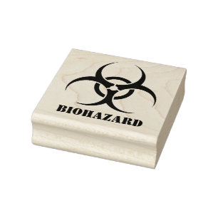 Sello De Caucho Biohazard