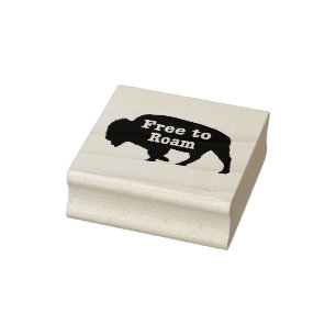 Sello De Caucho Bison Free To Roam