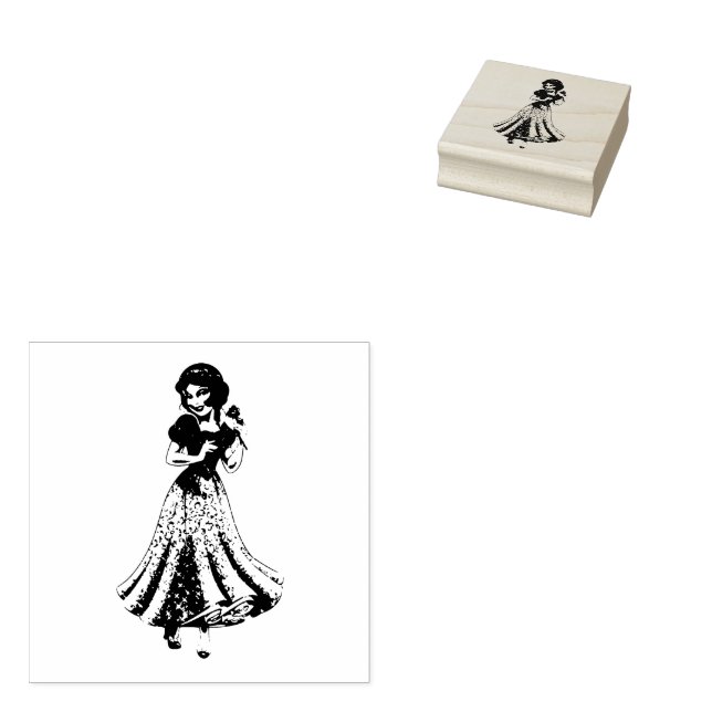 Sello De Caucho Blancanieves (Sellado)