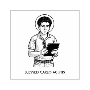 SELLO DE CAUCHO BLESSED CARLO ACUTIS CATÓLICO