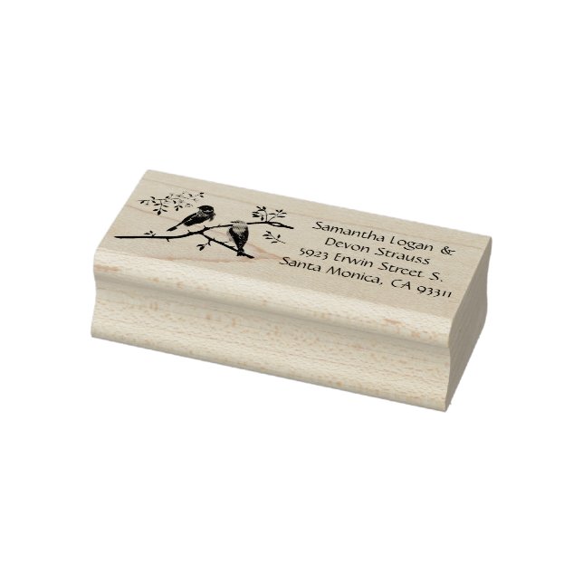 Sello De Caucho Bluebirds Wedding Rubber Stamp (Sello)