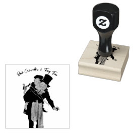 Sello De Caucho Bob Cratchit y Tiny Tim Christmas Carol