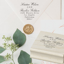 Sello De Caucho Boda clásico tradicional blanco y negro