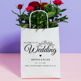 Sello De Caucho Boda de escritura floral Bolsa de Personalizado
