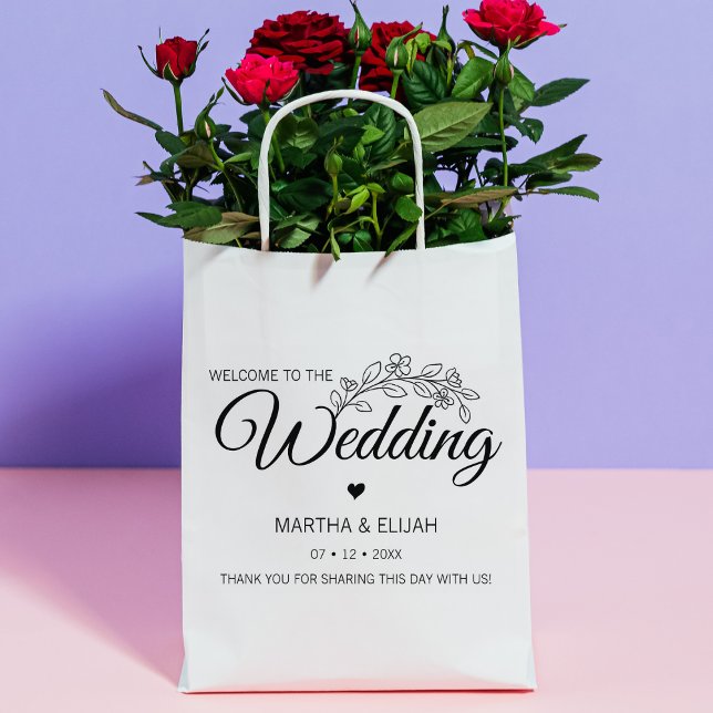 Sello De Caucho Boda de escritura floral Bolsa de Personalizado (Subido por el creador)