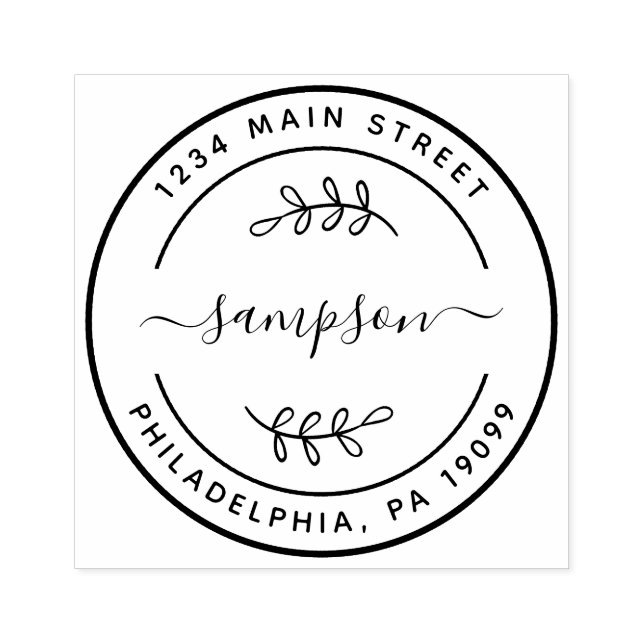 Sello De Caucho Boda de la familia de negocios moderna (Impresión)