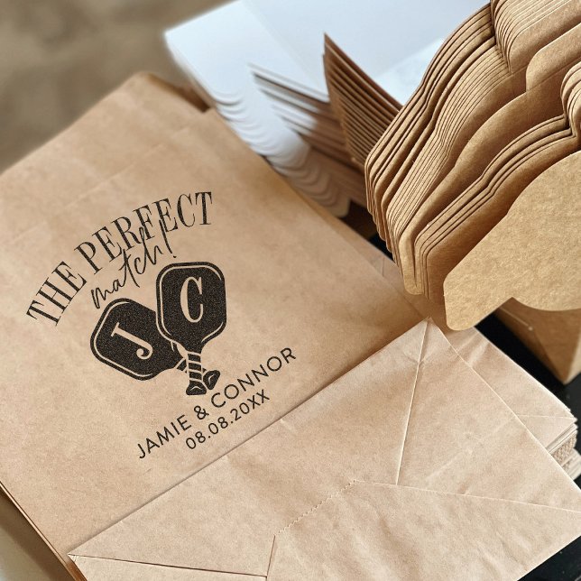 Sello De Caucho Boda de pickleball la pareja perfecta guardar la f (Subido por el creador)