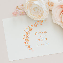 Sello De Caucho Boda de Wreath Botánico Elegante