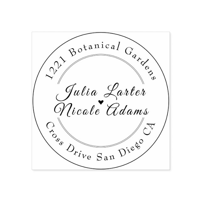 Sello De Caucho Boda del follaje marino amarillo anaranjado (Impresión)