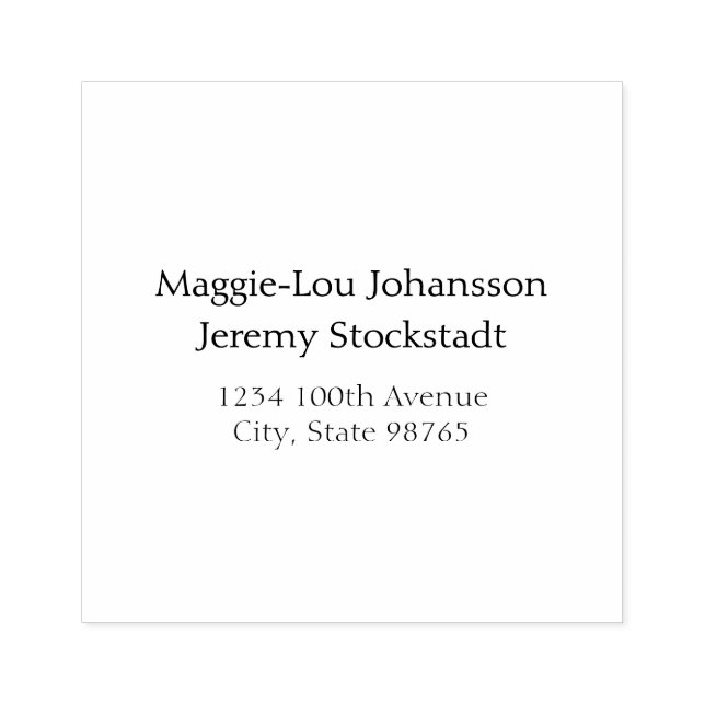 Sello De Caucho Boda elegante (Impresión)