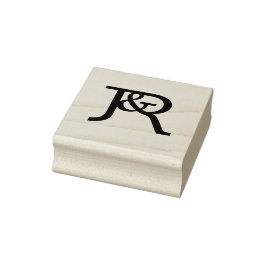 Sello De Caucho Boda Monograma de J&R