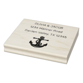 Sello De Caucho Boda Nautical Anchor Boat Lake Ocean