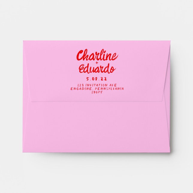 Sello De Caucho Boda retro de escritura a mano roja (Subido por el creador)