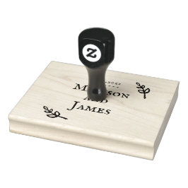 Sello De Caucho Boda romántico casero