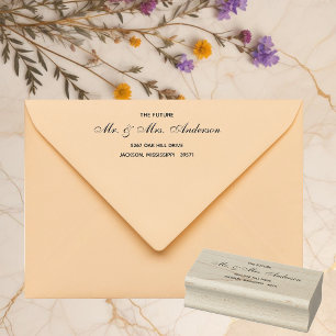 Sello De Caucho Boda Rústico Floral Incansable