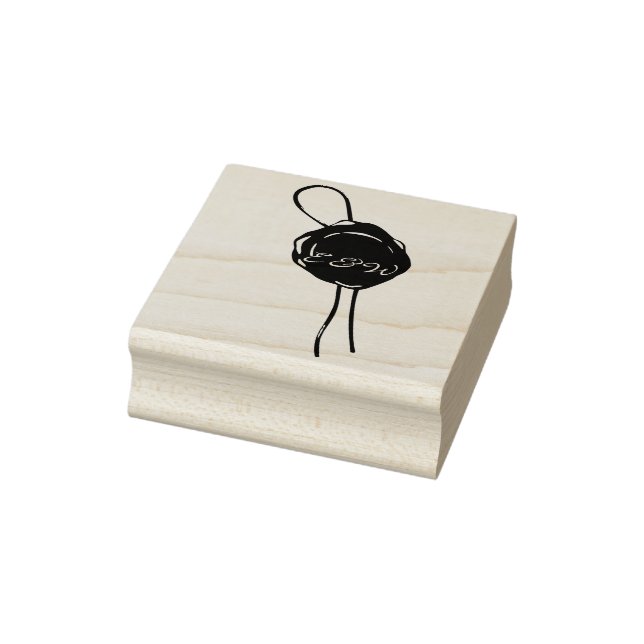 Sello De Caucho Bodas renacentistas iniciales rojas (Sello)