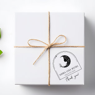 Sello De Caucho Boho Arch Crescent Moon Gracias