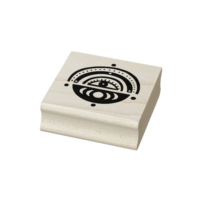 Sello De Caucho Boho geométrico elegante místico ocular mágico (Sello)