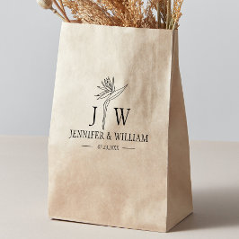 Sello De Caucho Bolsa de matrimonio personalizada de flor de monog
