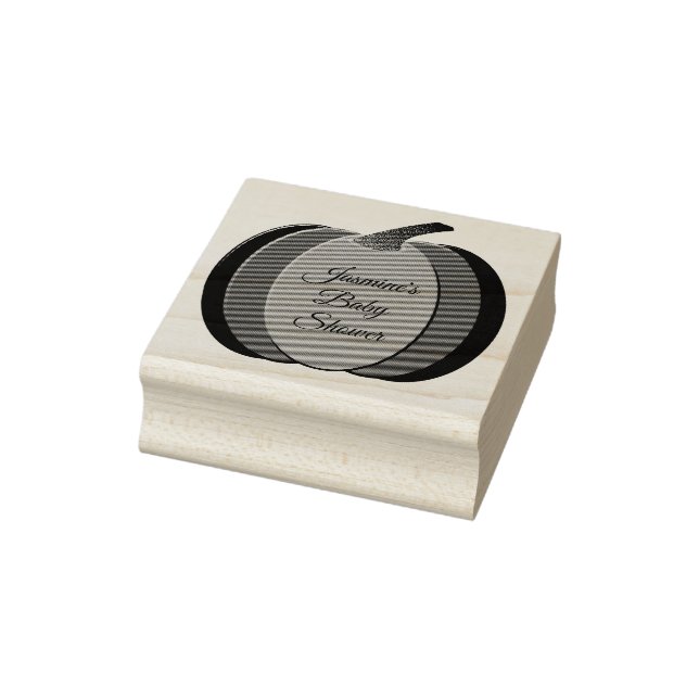 Sello De Caucho Bonito Bebé Rosa Personalizado Calabaza Baby Showe (Sello)