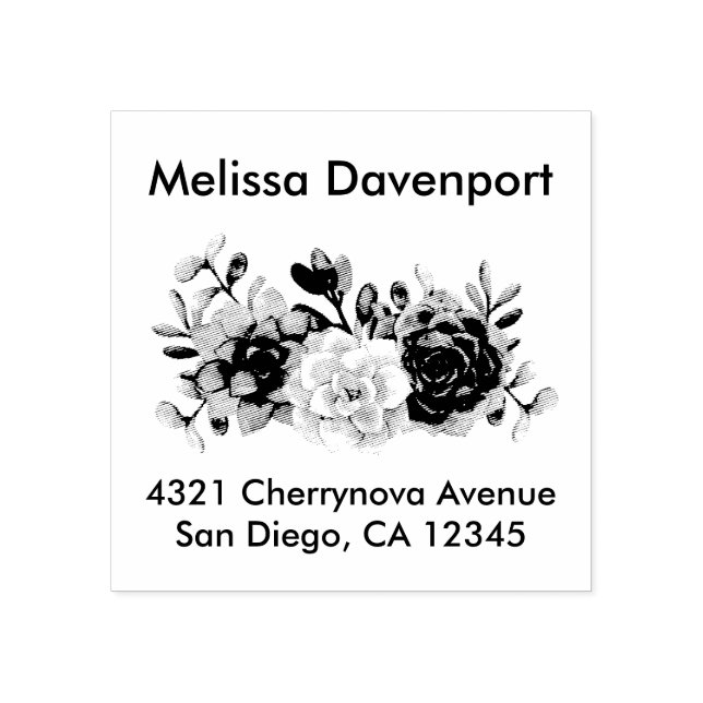 Sello De Caucho Bonito Floral Bouquet (Impresión)