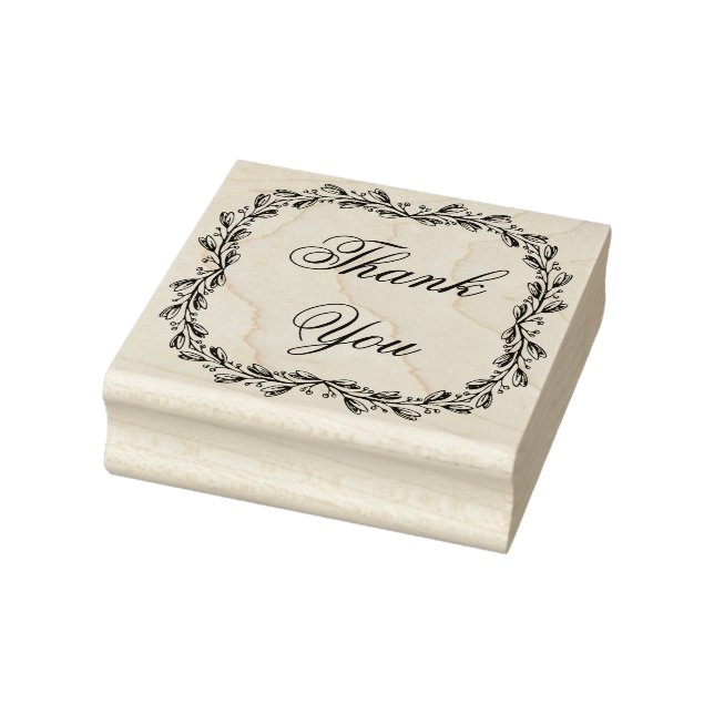 Sello De Caucho Bonito Garden Wreath Gracias (Sello)