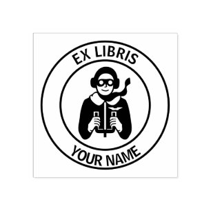 Sello De Caucho Bookplate experimental de los ex libris