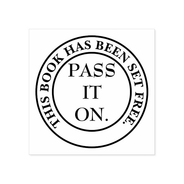 Sello De Caucho Bookplate para animar a compartir libros (Impresión)