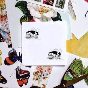 Sello De Caucho Books Cat Tea Cute