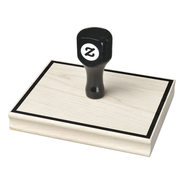 Sello De Caucho Borde simple de rectángulo vacío 4" x 5" (Sello)