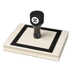 Sello De Caucho Borde simple vacío de 4" cuadrado incluso más grue