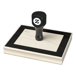 Sello De Caucho Borde súper grueso del rectángulo vacío simple