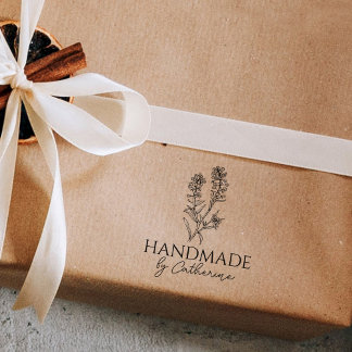 Sello De Caucho Botánico hecho por (nombre personalizado)