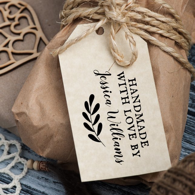 Sello De Caucho Botánico Rústico Personalizado Hecho A Mano Con Am (Subido por el creador)