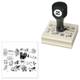 Sello De Caucho Botánicos y hongos de época