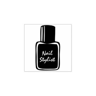 Sello De Caucho Botella de esmalte de uñas de maquillaje
