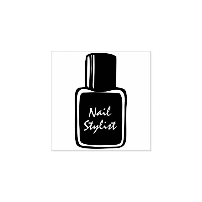 Sello De Caucho Botella de esmalte de uñas de maquillaje (Impresión)