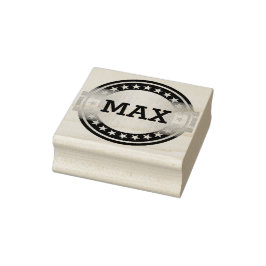 Sello De Caucho Botón / Banner - Estrellas blancas + TUYAS