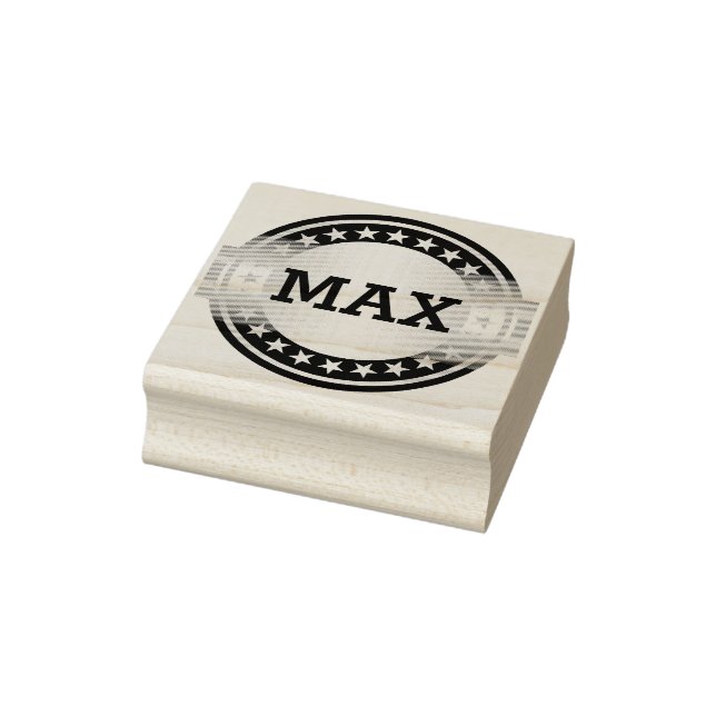 Sello De Caucho Botón / Banner - Estrellas blancas + TUYAS (Sello)