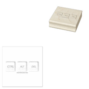 Sello De Caucho Botón del teclado de computadora CTRL ALT DEL de S