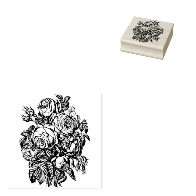 Sello De Caucho Bouquet de Rosas | (Sellado)