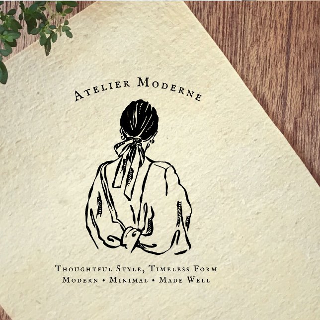 Sello De Caucho Boutique Branding | Modern Fashion Illustration (Subido por el creador)