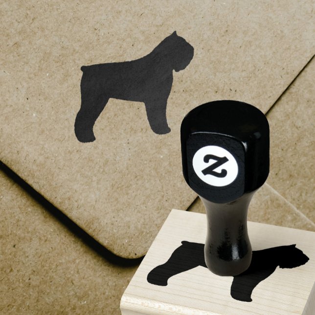 Sello De Caucho Bouvier des Flandres Perro Raza Silhouette (Subido por el creador)