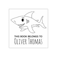 Boys Cute Shark Kids Bookplate
