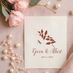 Sello De Caucho Branches and Dragonfly Wedding Monogram